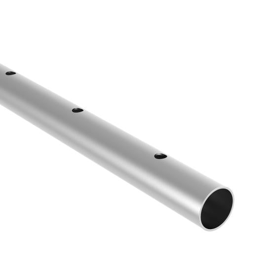 Rozsdamentes, szálcsiszolt, furatolt körszelvény