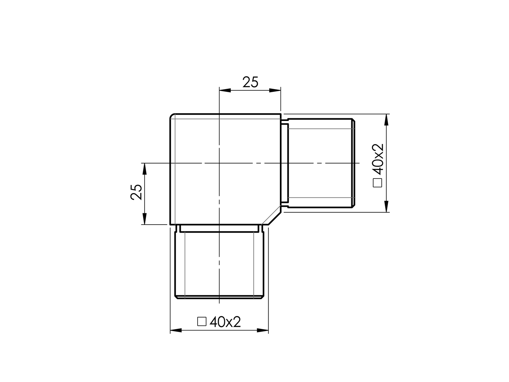 Összekötő könyök kapaszkodóhoz