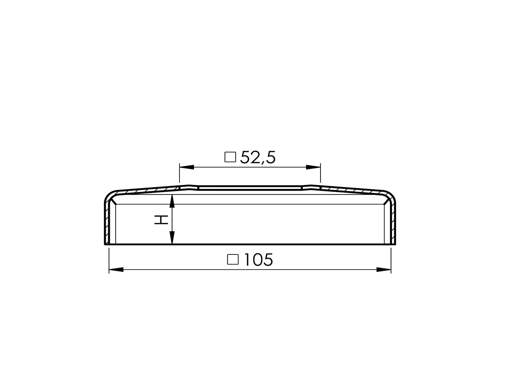 Rozetta - rozsdamentes, szögletes