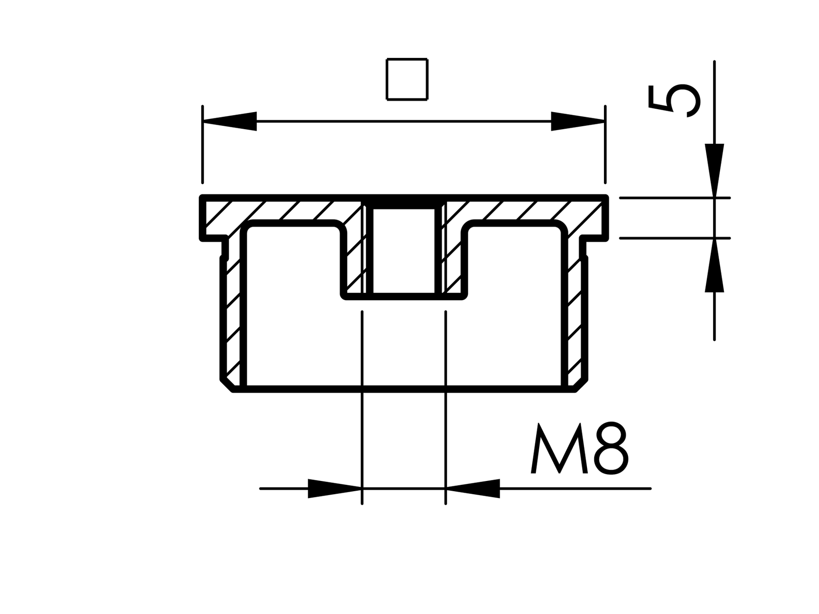 Korlátoszlop végzáró-kapaszkodó tartó elem