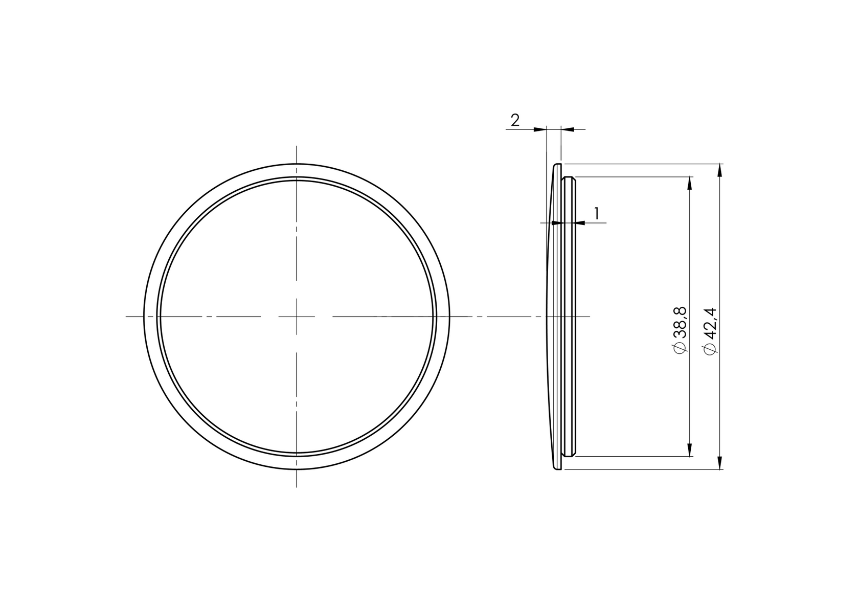 Domború végzáró kapaszkodóhoz/oszlophoz
