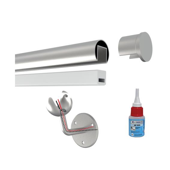 Rozsdamentes körkapaszkodó iLed-es megvilágítással