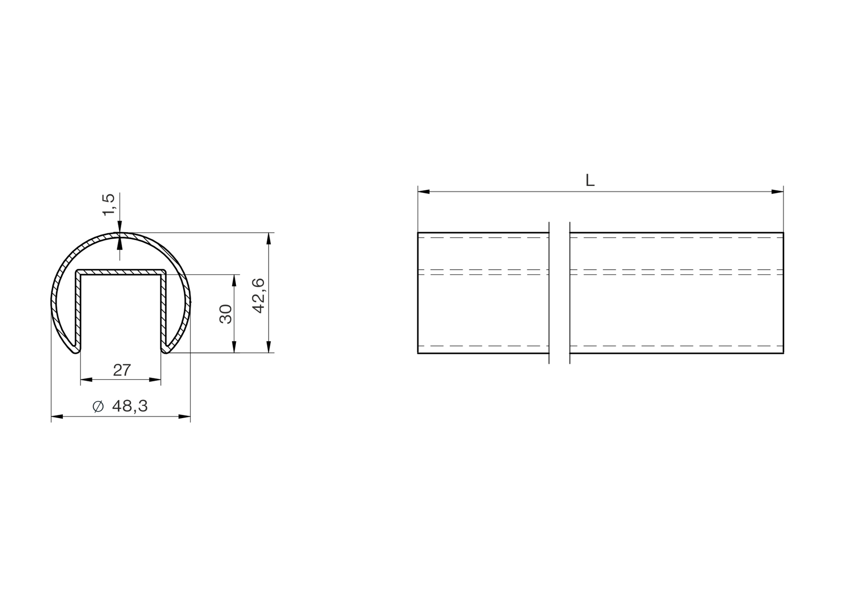 Rozsdamentes nútos körkapaszkodó (D48,3)