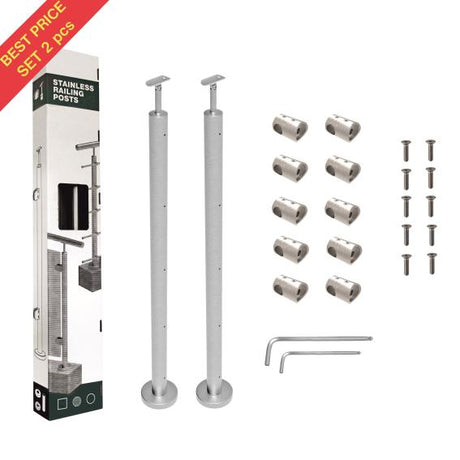 Felső rögzítésű oszlopok pálcás korláthoz (2 db)