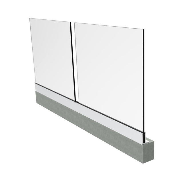 Vonalmenti üvegkorlát-teljes garnitúra H=1m/L=2,5m