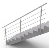 Rozsdamentes pálcás lépcsőkorlát, 3000x900mm