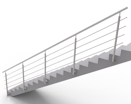 Rozsdamentes pálcás lépcsőkorlát, 6000x900mm