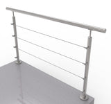 Rozsdamentes sodronyos korlát galériára