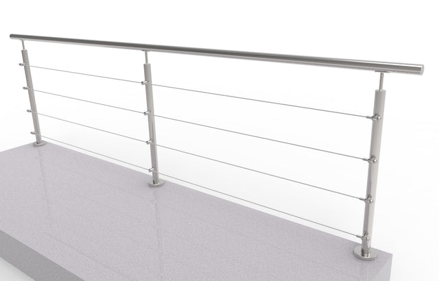 Rozsdamentes sodronyos korlát - 3000x900 mm