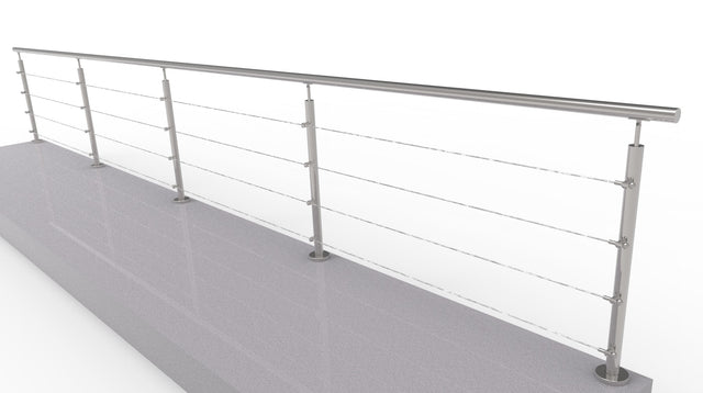 Rozsdamentes sodronyos korlát - 6000x900mm