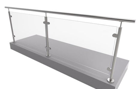 Oszlopos üvegkorlát szett - 2786x1000 mm