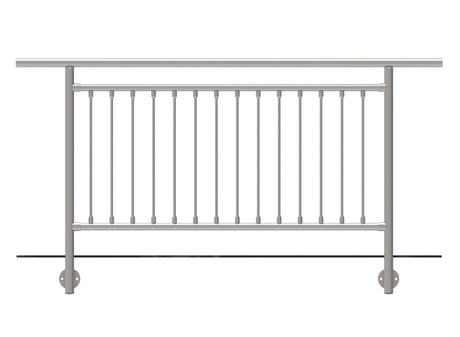 Vertikális pálcás korlát szett - 2000x1000 mm