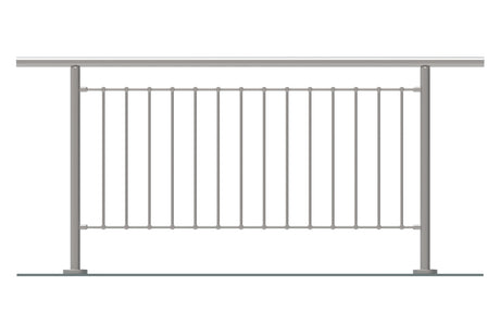 Rozsdam.függőleges osztású galériárakorlát szett