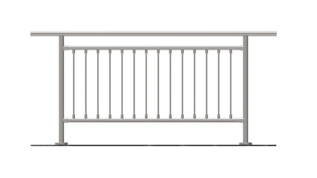 Rozsdam.függőleges osztású galériárakorlát szett