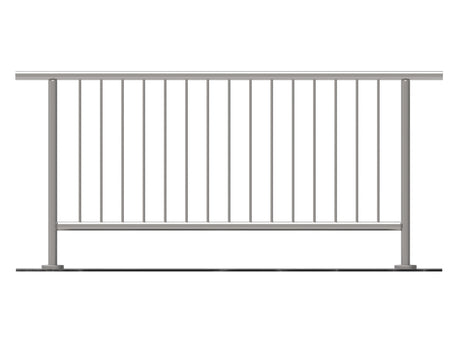 Rozsdam.függőleges osztású galériárakorlát szett