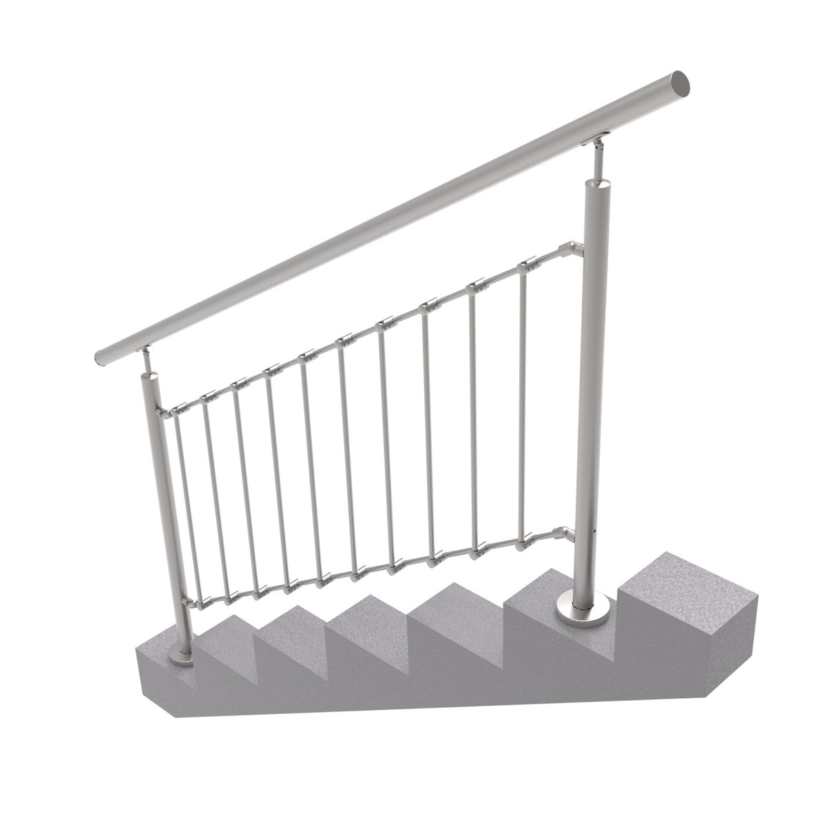 Rozsdam.függőleges osztású lépcsőkorlát szett