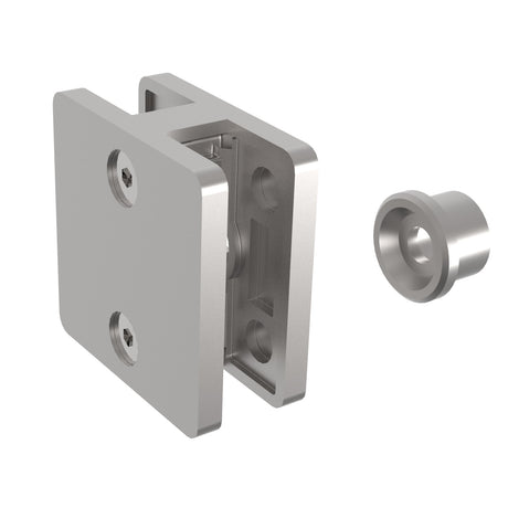 Rozsdam.polír.szögletes pontüvegfogó-zártszelv