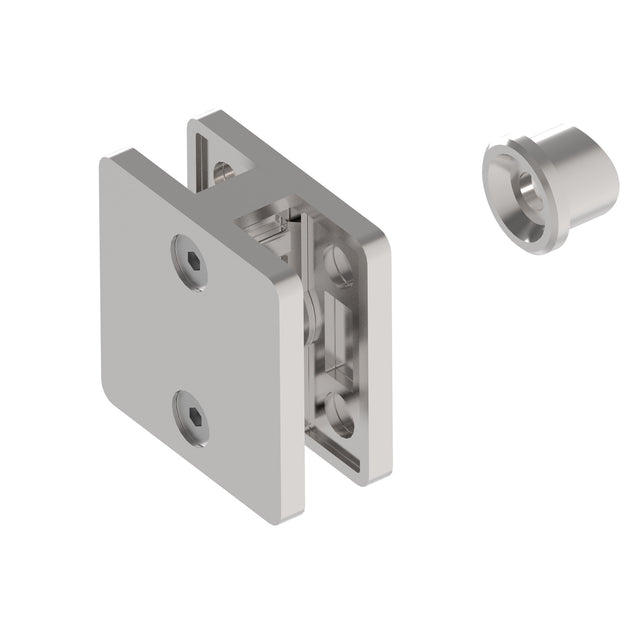 Rozsdam.polír.szögletes 180°pontüvegfogó-42,4csőre