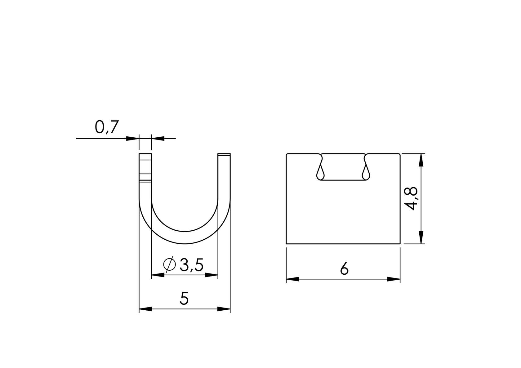 Saválló roppantós nyitot sodronytoldó-kötőelem