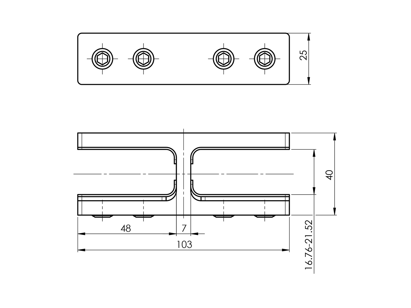 Rozsdamentes kültéri pontüvegfogó síküvegekhez