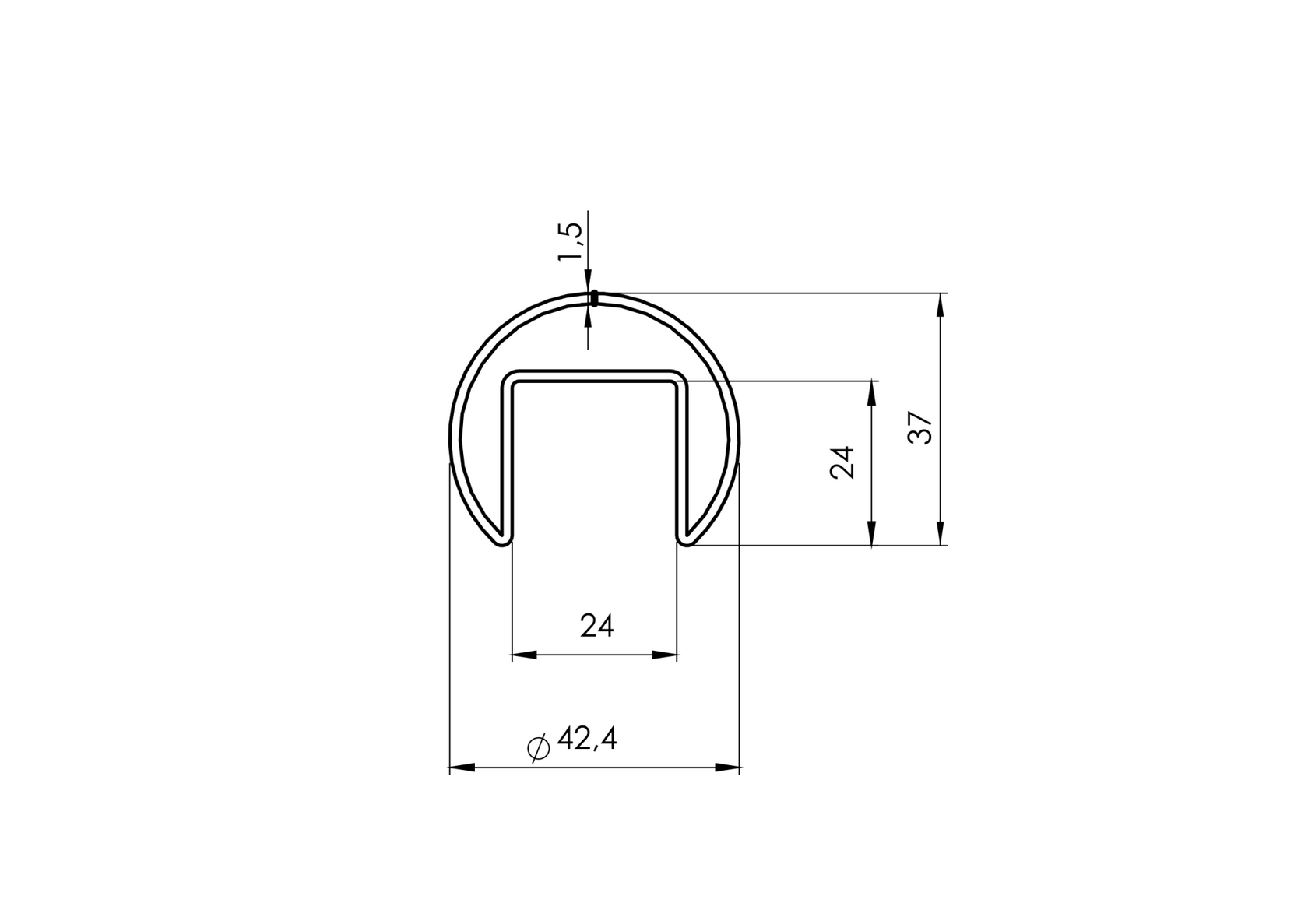 Rozsdamentes nútos körkapaszkodó üvegkorláthoz