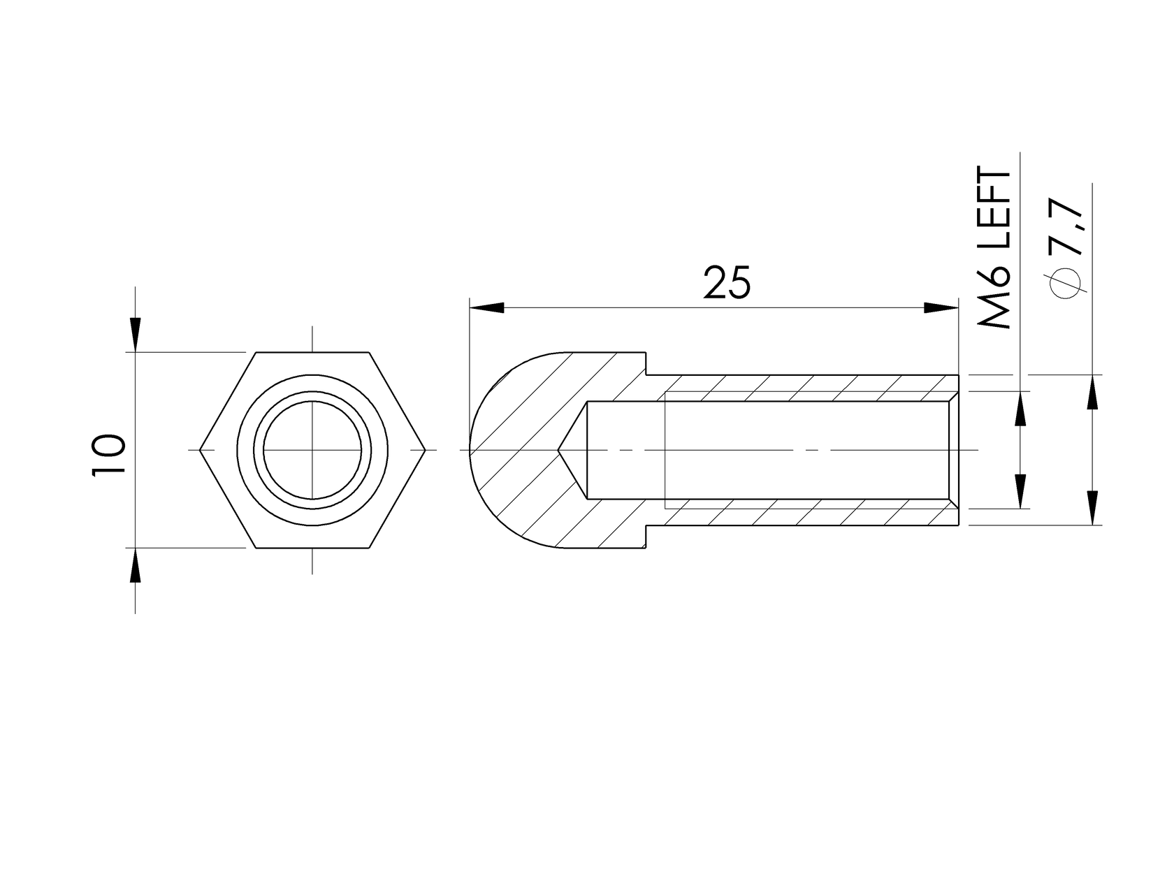 Sodronyfeszítő AISI316, M6