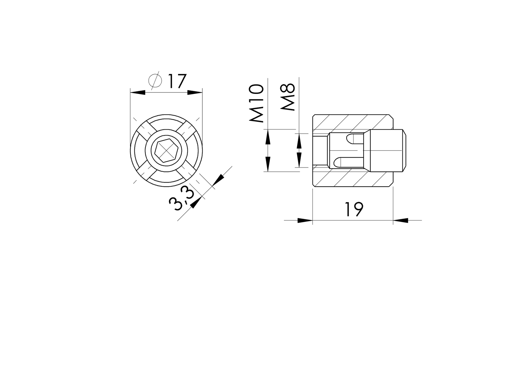 Sodronytartó -feszítésosztó elem