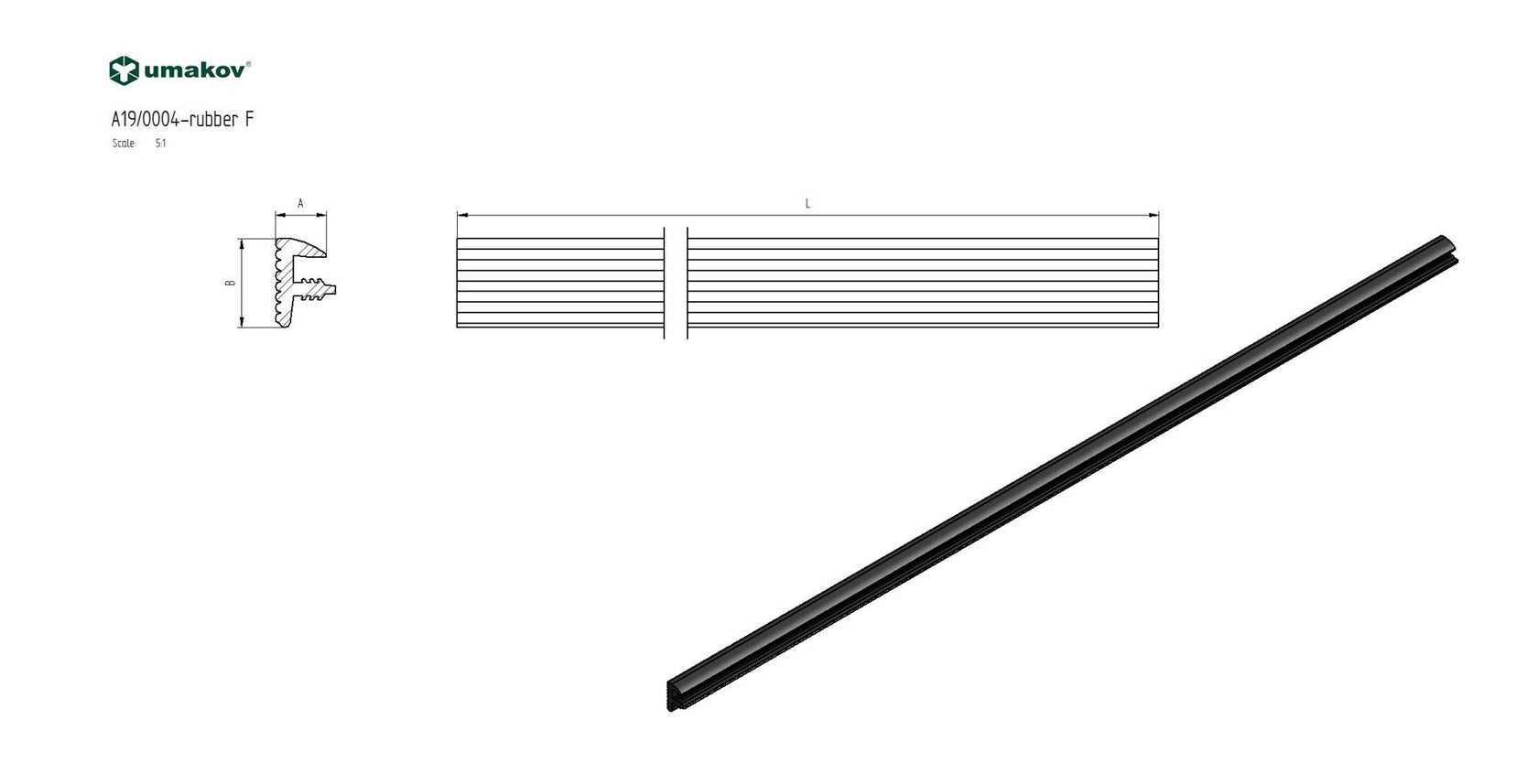 Tömítő gumiszalag síküveghez (szürke)