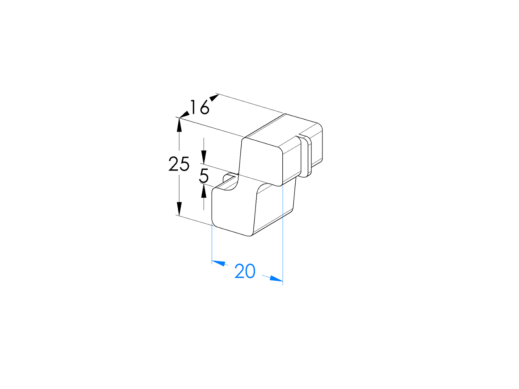 Elválasztó elem lamellás kitöltéshez 8x120mm