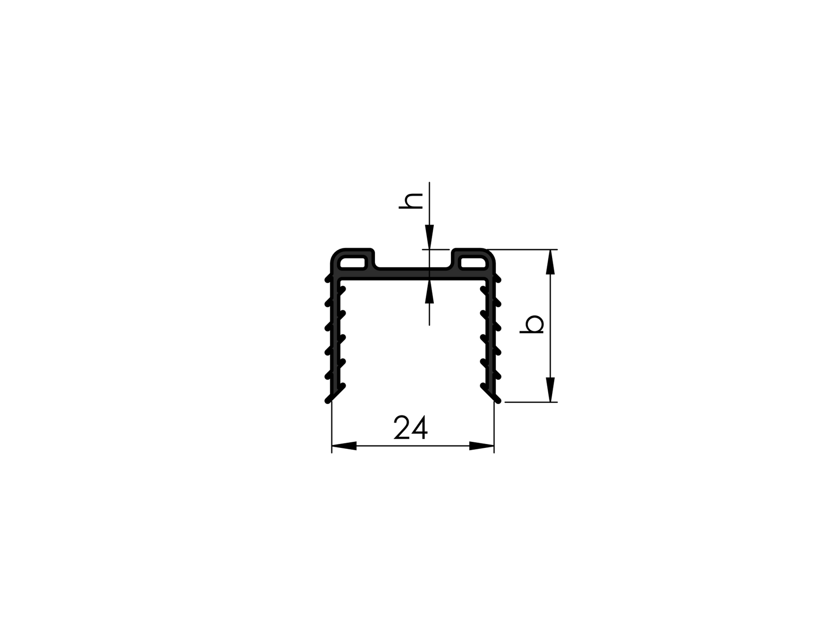 Tömítő gumibetét nútos kapaszkodóhoz