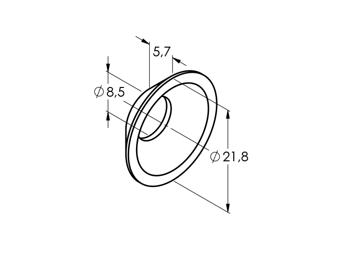 Rozsdamentes alátét - kúpos