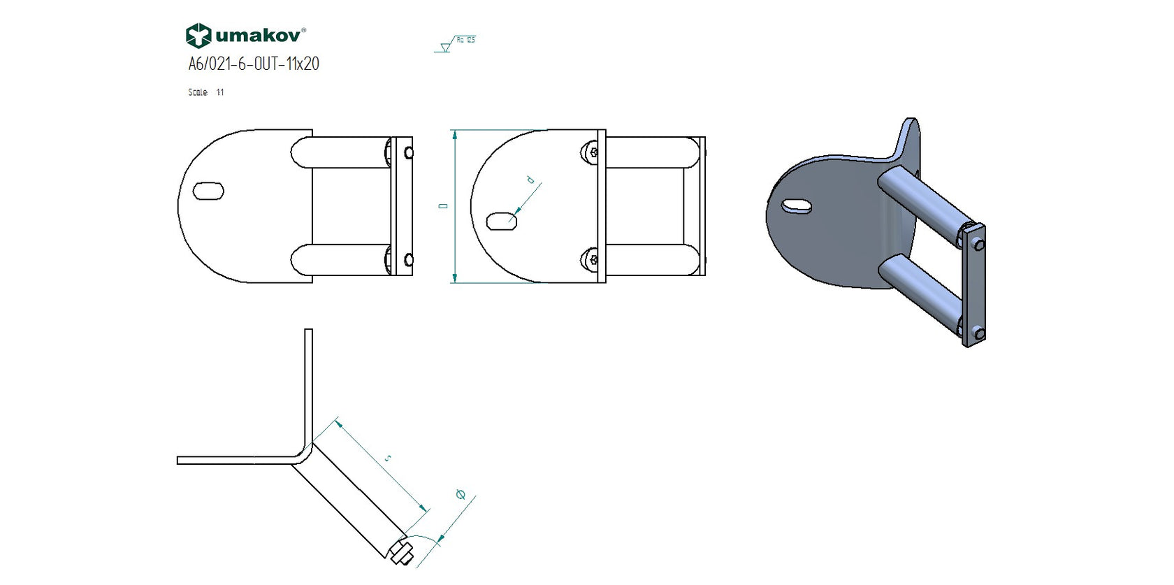 Korlátoszlop rögzítő falikonzoll-külsősarokra