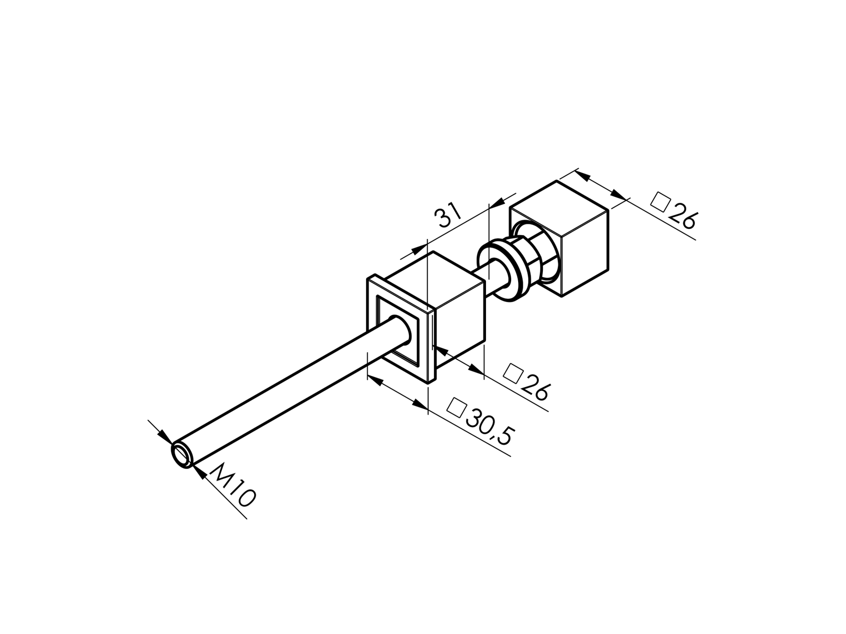 Zártszelvényrögzítő menetes garnitúra