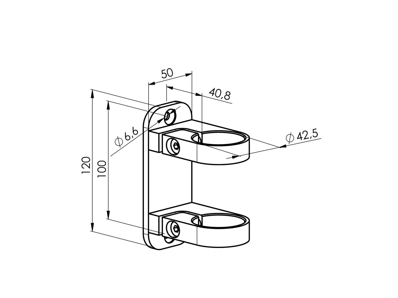Korlátoszlop rögzítő oldalkonzol