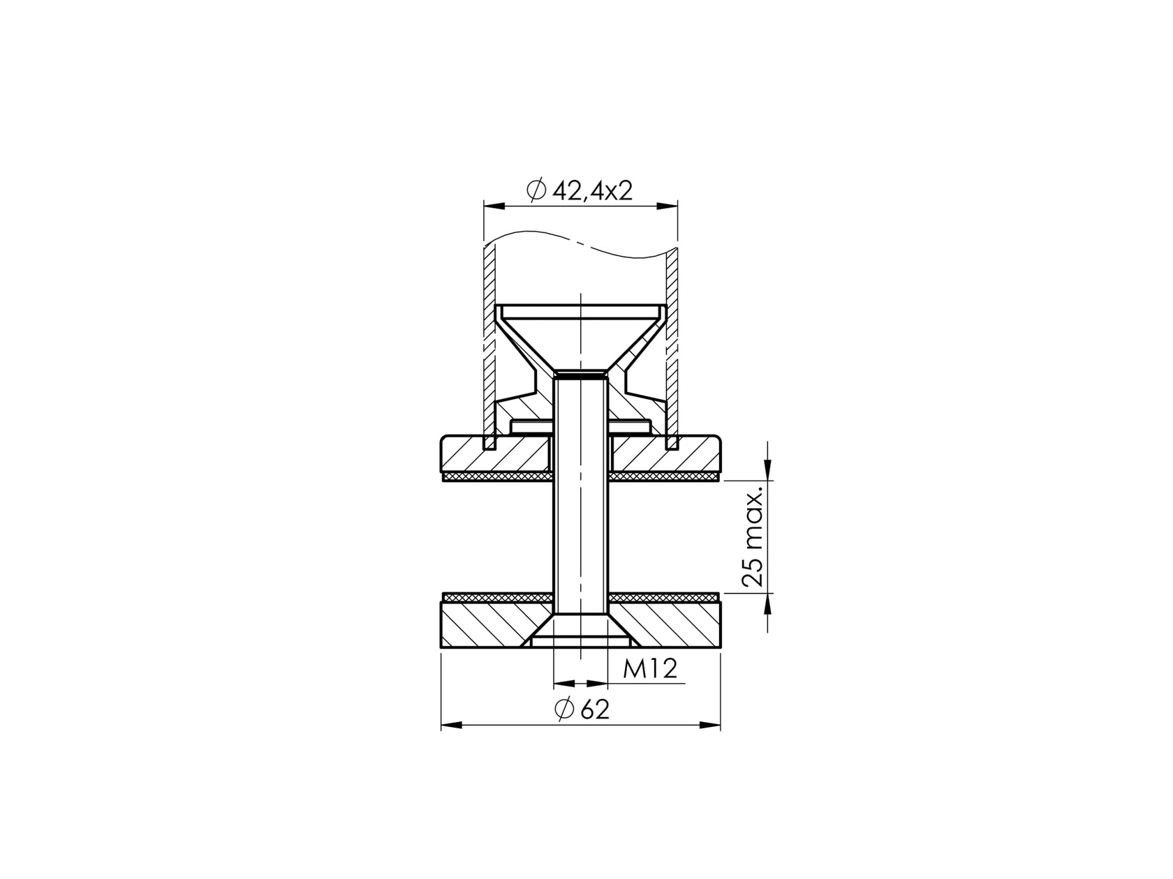 Lépcsőlap távtartó/ összekötő elem