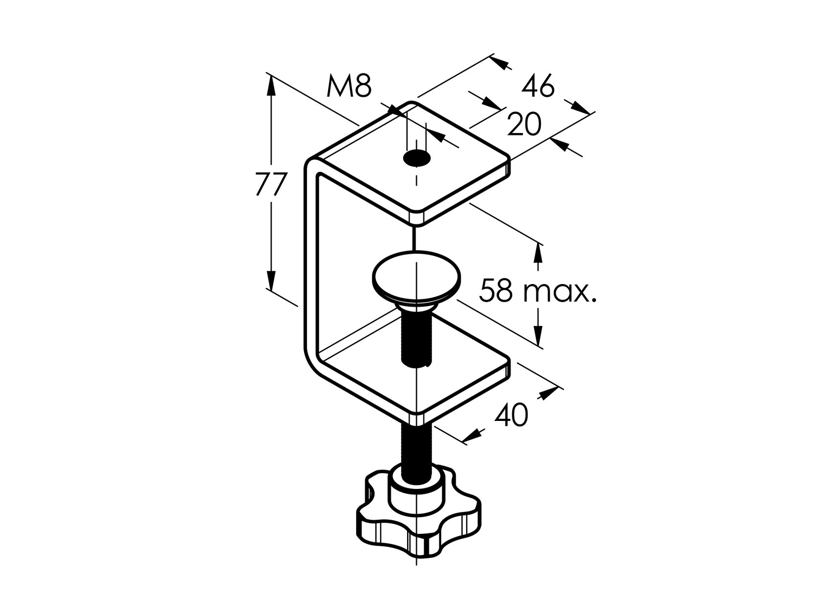 Csőtartó idom AISI304