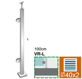 Felső rögzítésű balos oszlop üvegkorláthoz