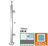 Felső rögzítésű, jobbos oszlop üvegkorláthoz