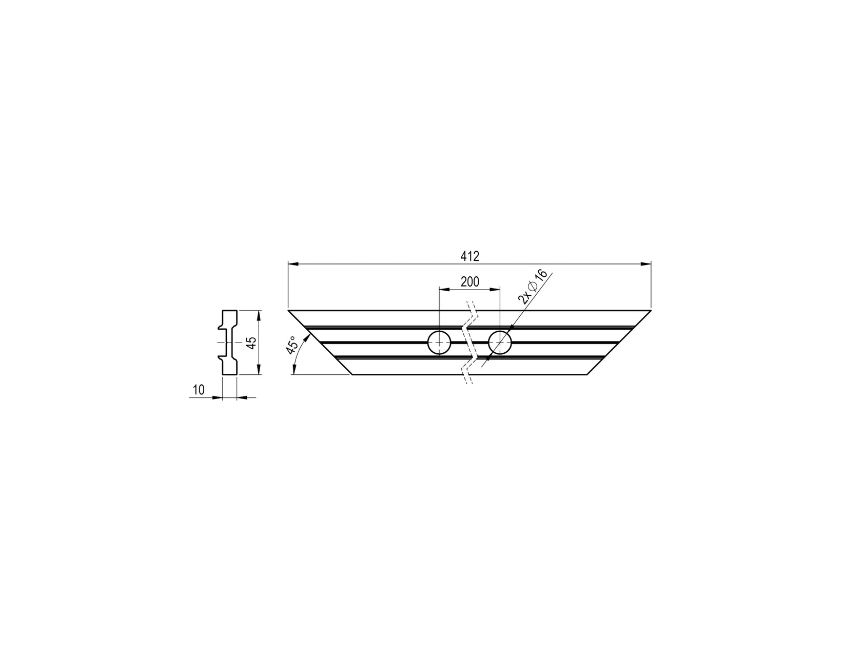 Vízlevezető csatorna alumínium profilhoz