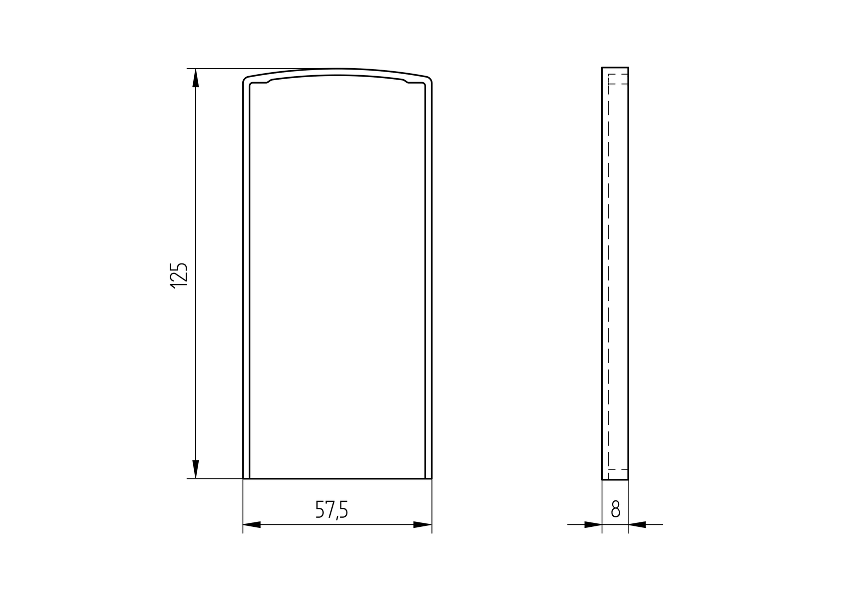 Végzáró alumínium profilhoz AL/0004-ECO-6000-RAL 9005