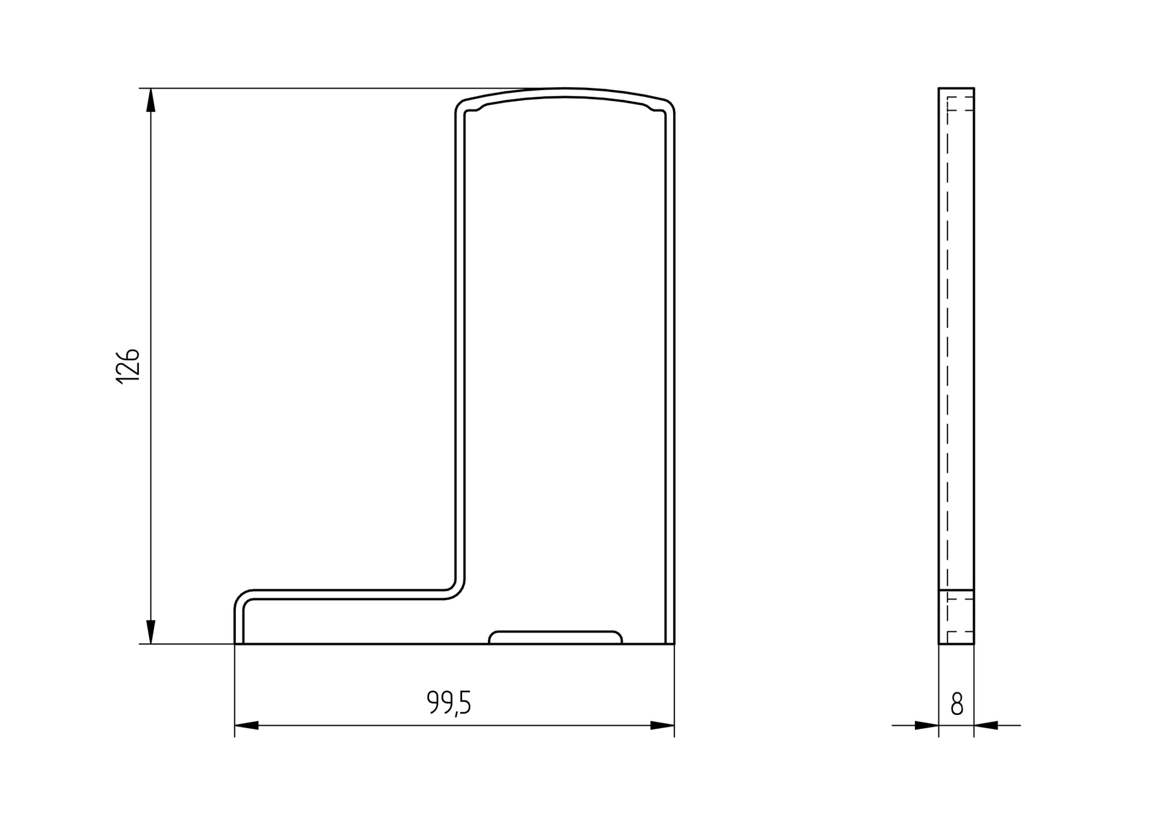 Végzáró alumínium profilhoz AL/0006-RAL 9005