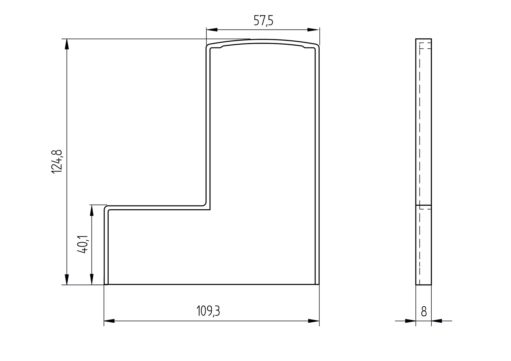 Végzáró alumínium profilhoz AL/0006-ECO-S-E