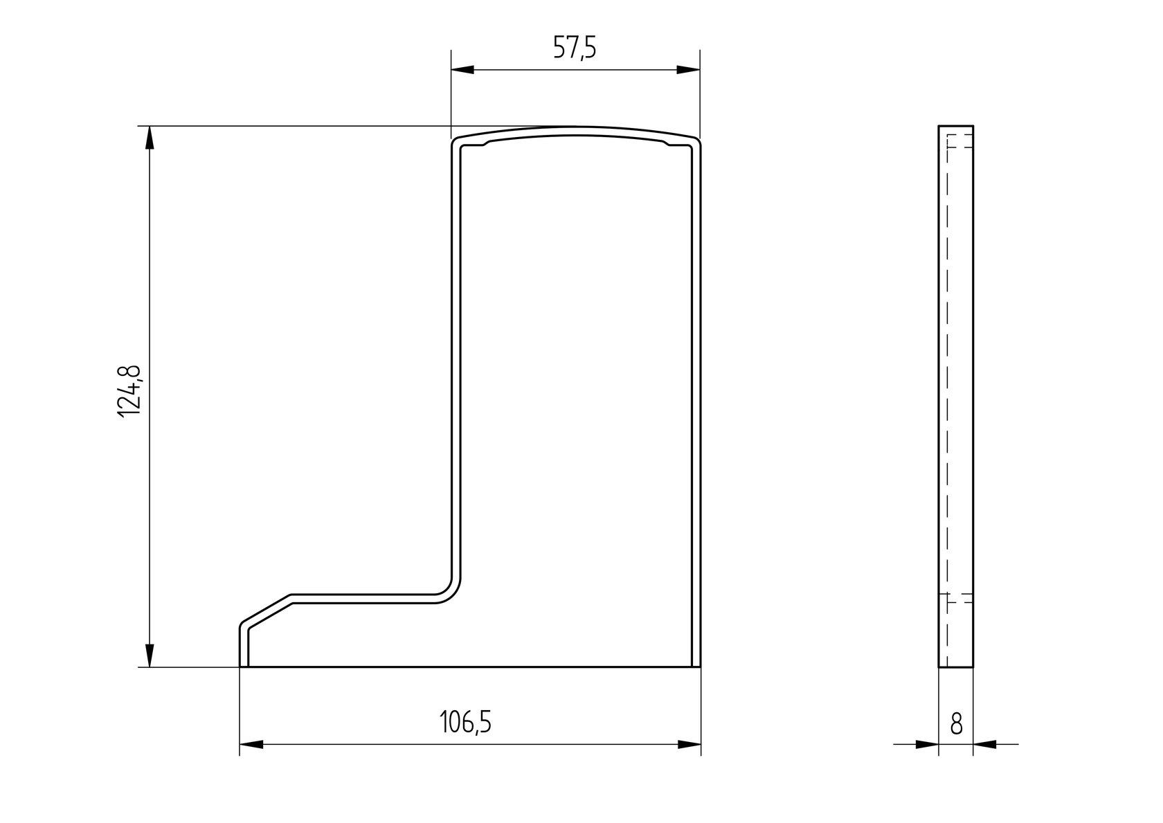 Végzáró alumínium profilhoz AL/0006-ECO-RAL 9005