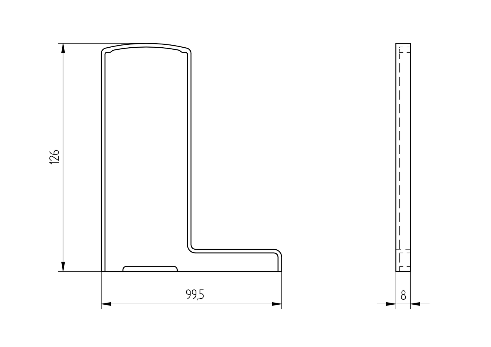 Végzáró alumínium profilhoz AL/0006-RAL 7016