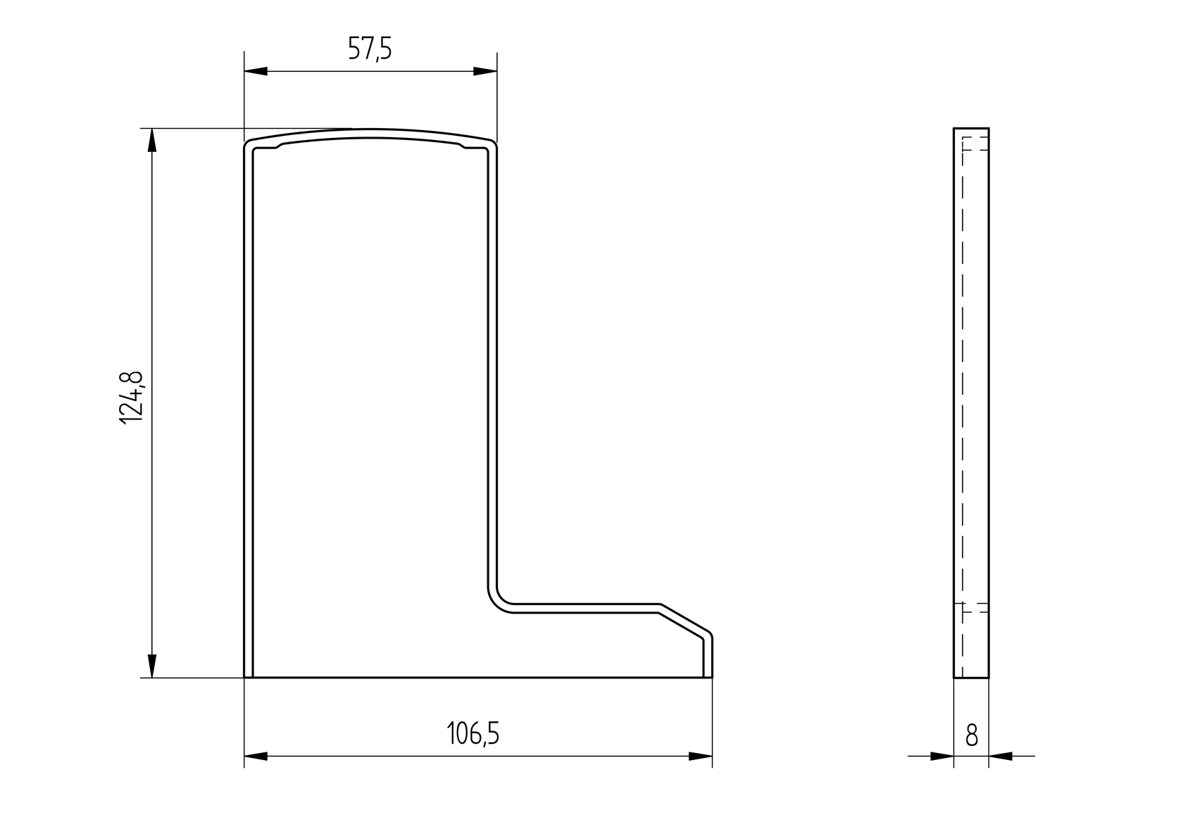 Végzáró alumínium profilhoz AL/0006-ECO-RAL 9005