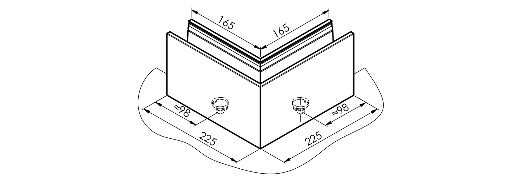 Sarok alumínium profilhoz