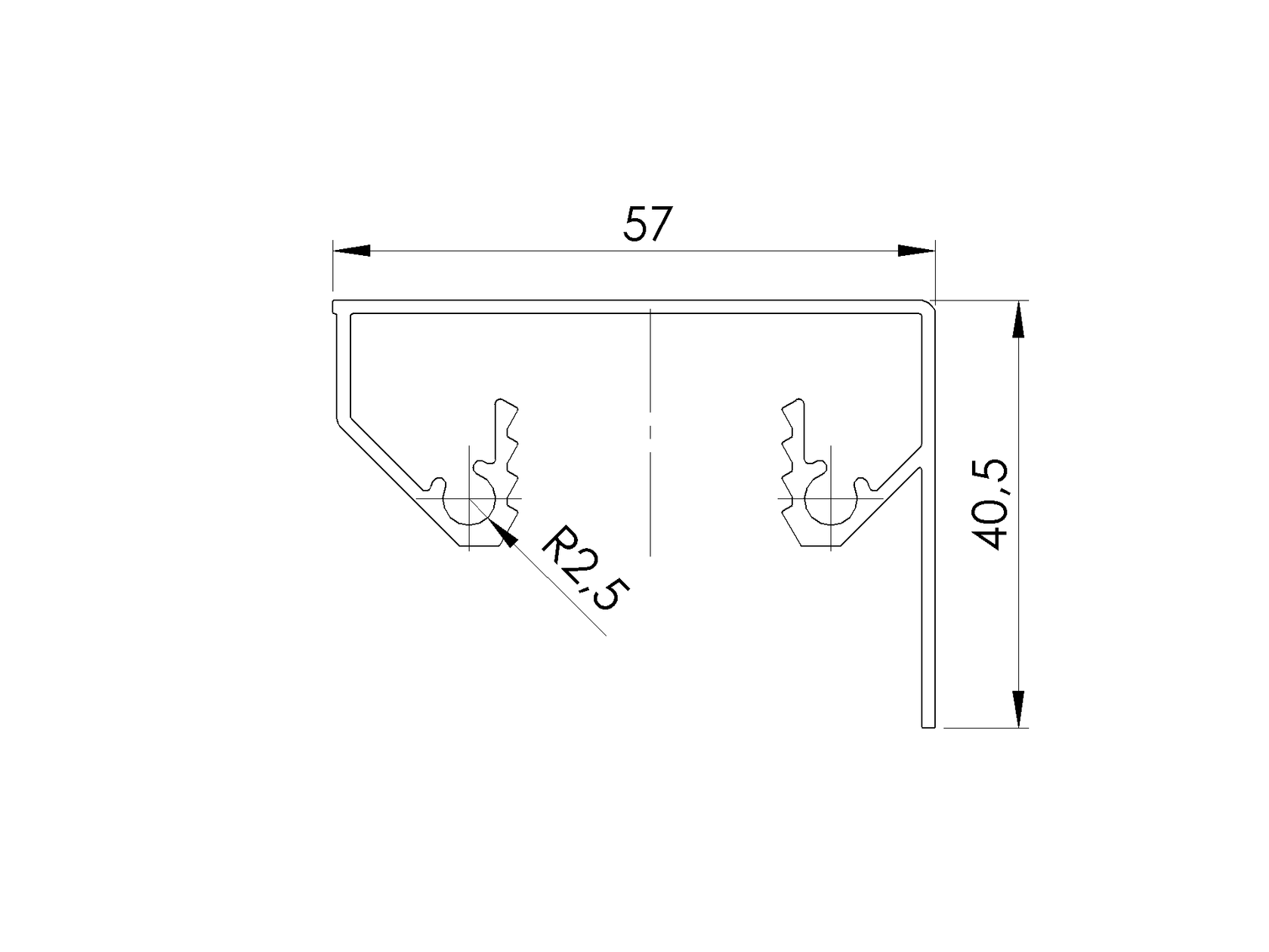 Takarólemez oldalperemes ECO alumínium profilhoz