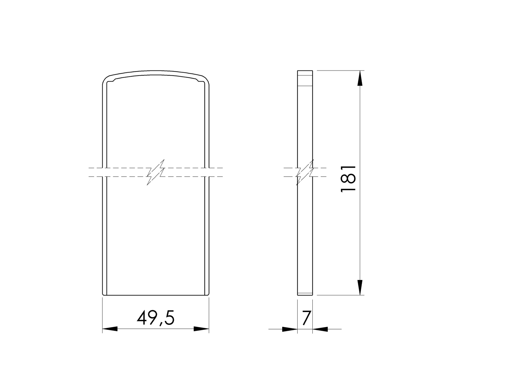 Végzáró alumínium profilhoz AL/0004-S-E lépcsőhez