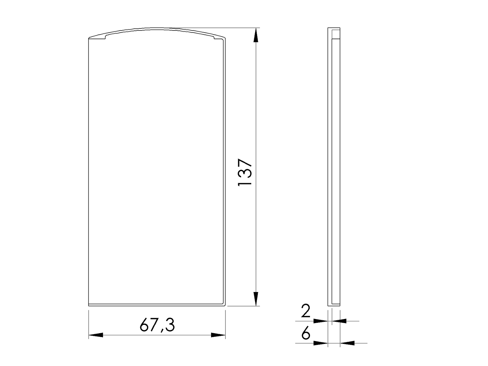 Végzáró alumínium profilhoz AL/0005-UNO-S-E