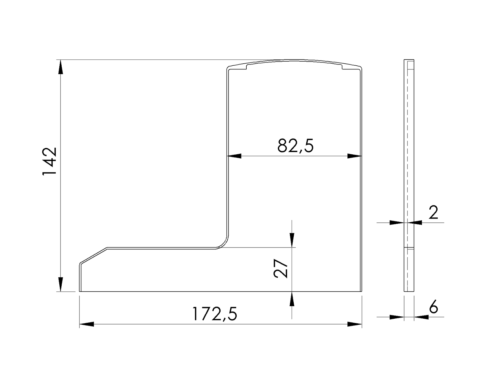 Végzáró alumínium profilhoz AL/0018-S-E